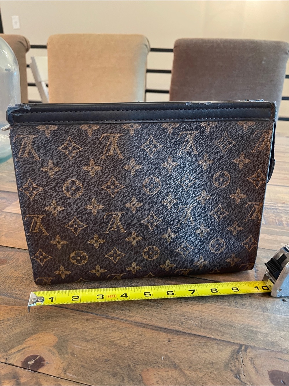 Monogram Canvas Toiletry Pouch - Brown/Tan